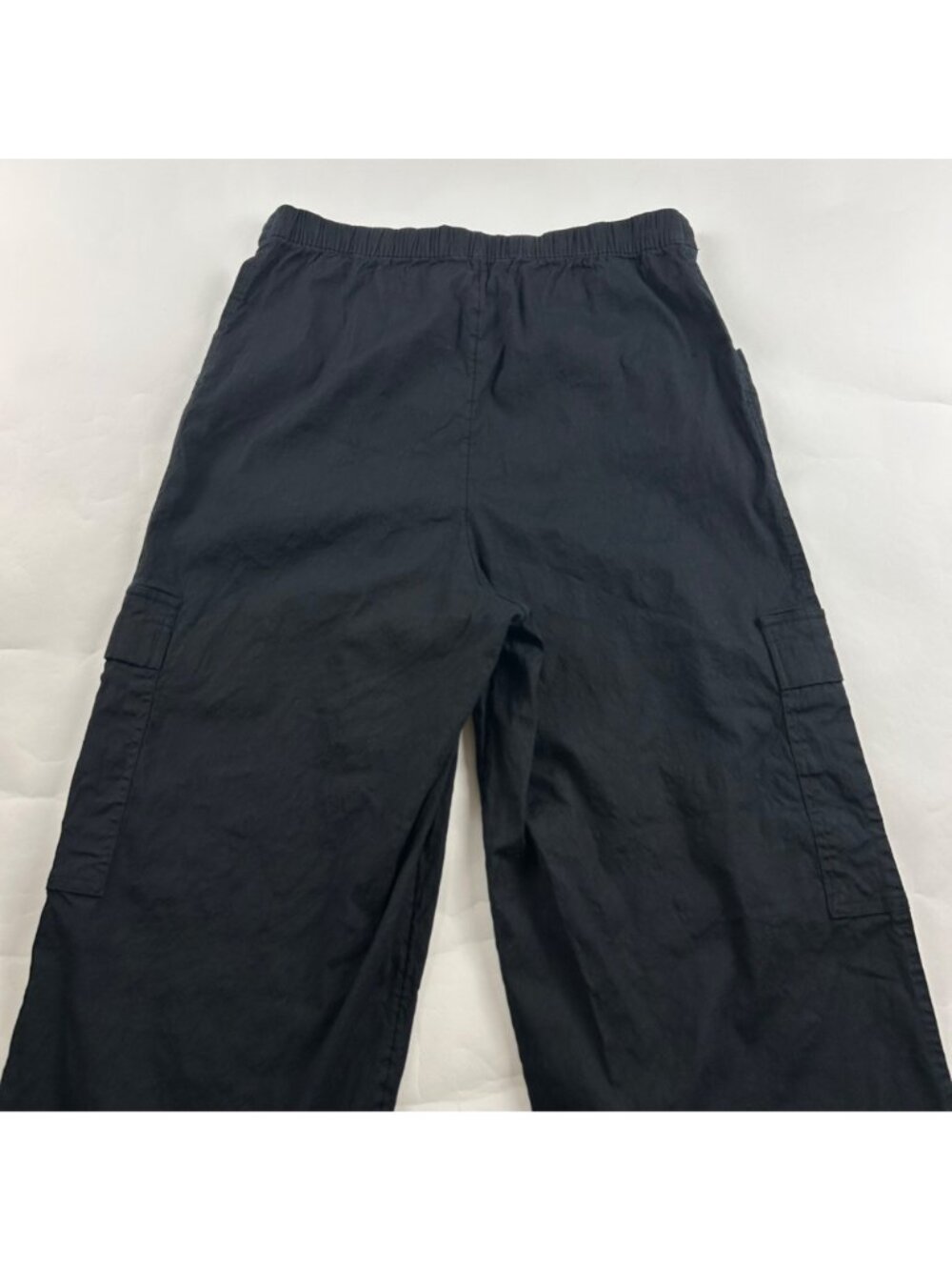 Athleta Black Linen Blend Paradise Relaxed Straight Leg Cargo Pant XS - Picture 8 of 8